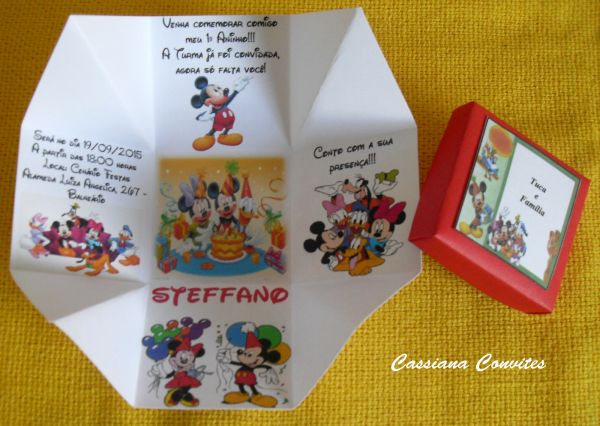 Convite Turma do Mickey