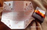 Convite de Casamento Marrom e Laranja