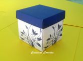 Convite de Casamento Floral Azul Royal